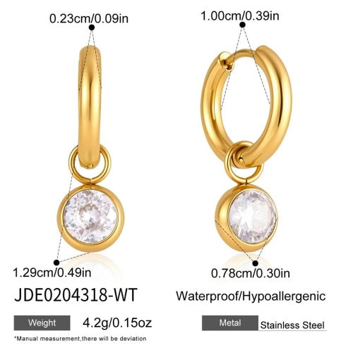 Boucles d’oreilles en acier – E0204318-WT