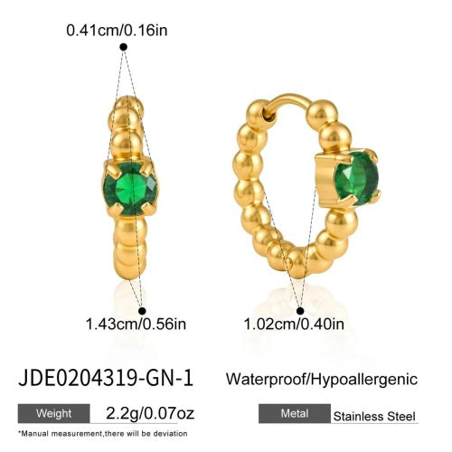 Boucles d’oreilles en acier – E0204319-GN-1