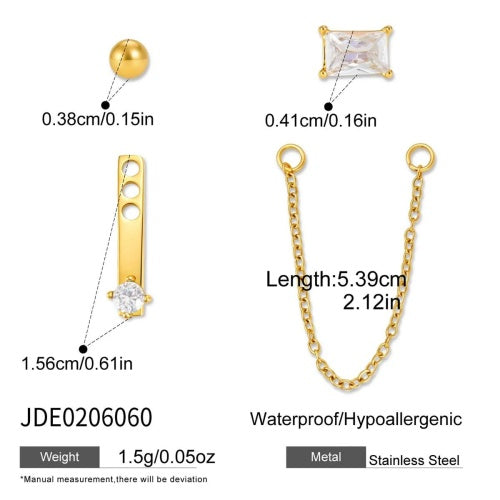 BOUCLES D’OREILLES ACIER REF E0206060