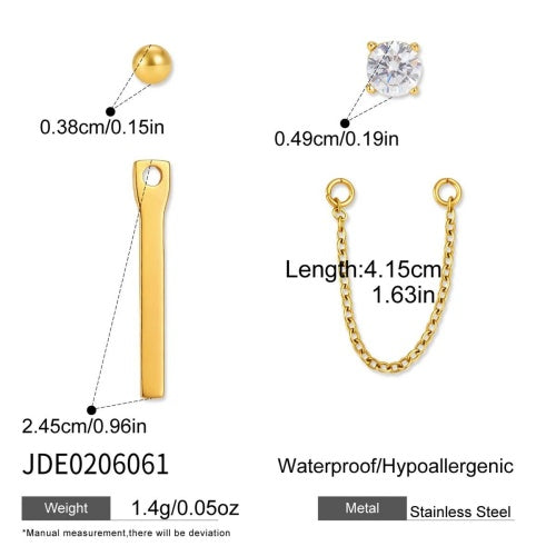 BOUCLES D’OREILLES ACIER REF E0206061