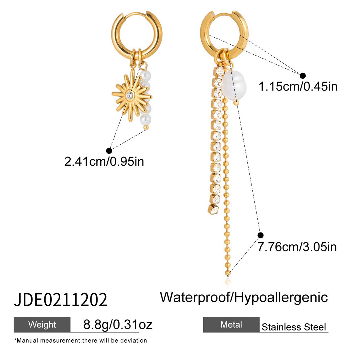 Boucles d’oreilles en acier – E0211202
