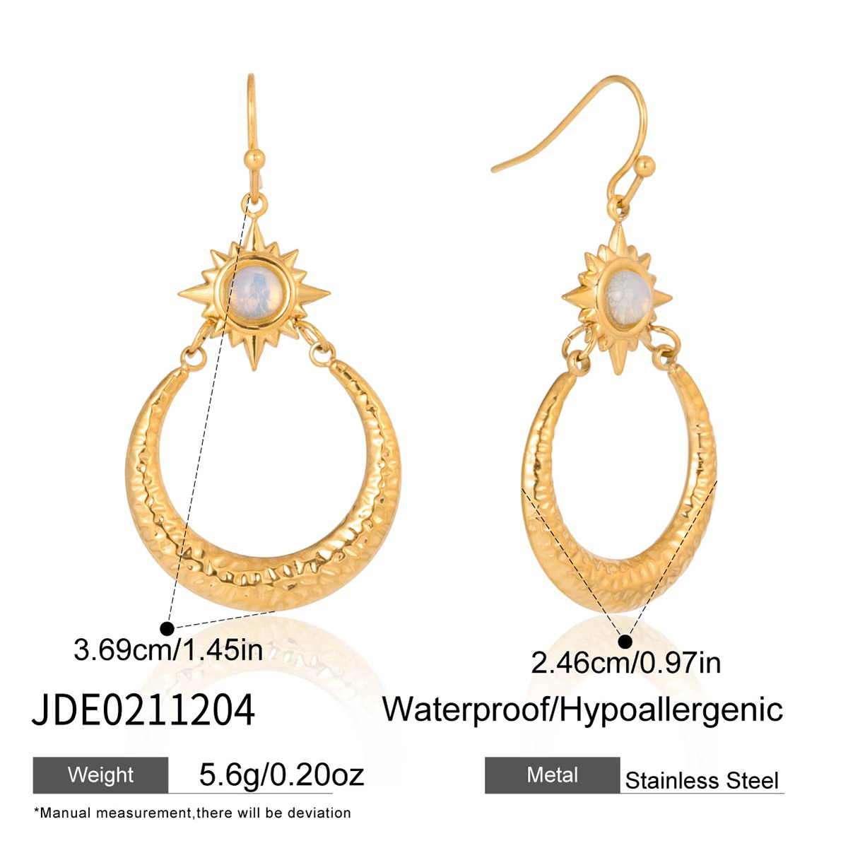 Boucles d’oreilles en acier – E0211204