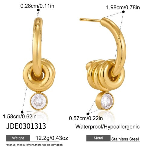 Boucles d’oreilles en acier – E0301313