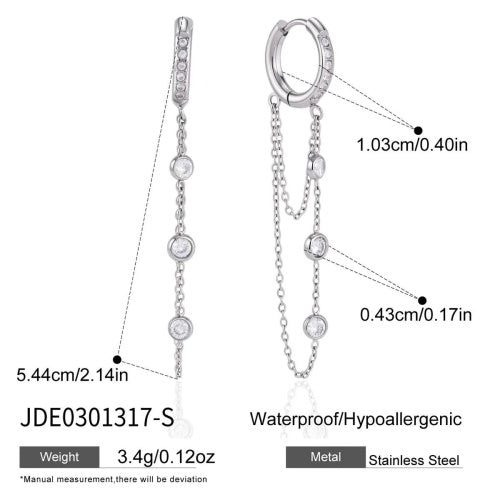 Boucles d’oreilles en acier – E0301317-S