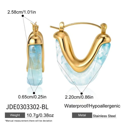 Boucles d’oreilles en acier – E0303302-BL