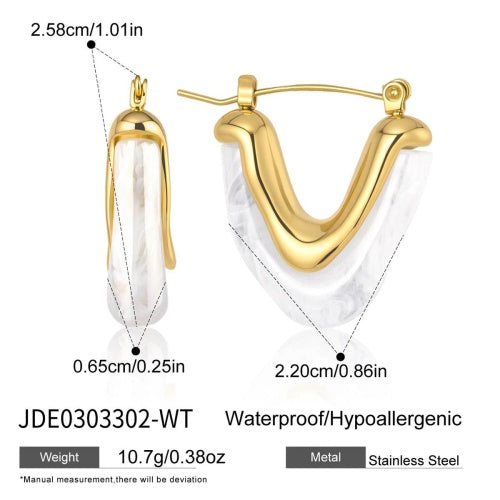 Boucles d’oreilles en acier – E0303302-WT