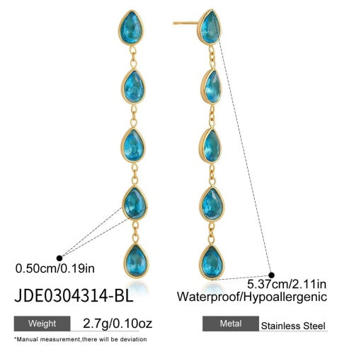 Boucles d’oreilles en acier – E0304314-BL