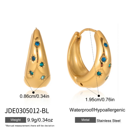 Boucles d’oreilles en acier – E0305012-BL