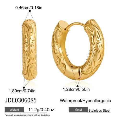 BOUCLES D’OREILLES ACIER REF E0306085