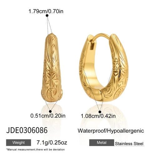 BOUCLES D’OREILLES ACIER REF E0306086