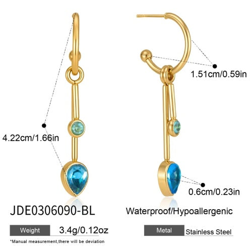 BOUCLES D’OREILLES ACIER REF E0306090-BL