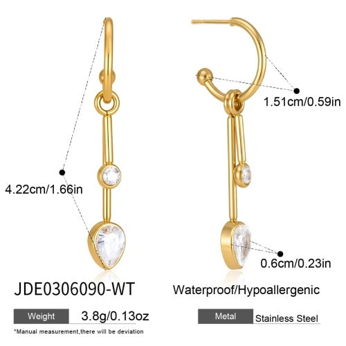 BOUCLES D’OREILLES ACIER REF E0306090-WT