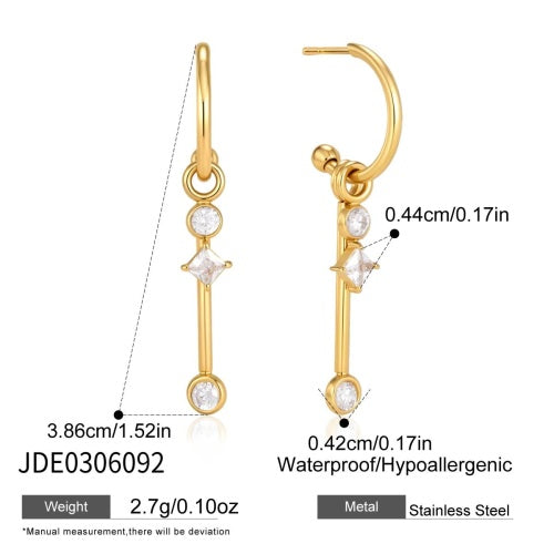 BOUCLES D’OREILLES ACIER REF E0306092