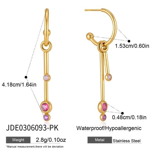 BOUCLES D’OREILLES ACIER REF E0306093-PK