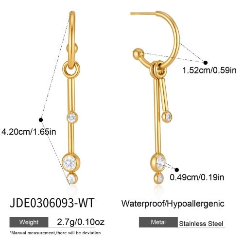 BOUCLES D’OREILLES ACIER REF E0306093-WT