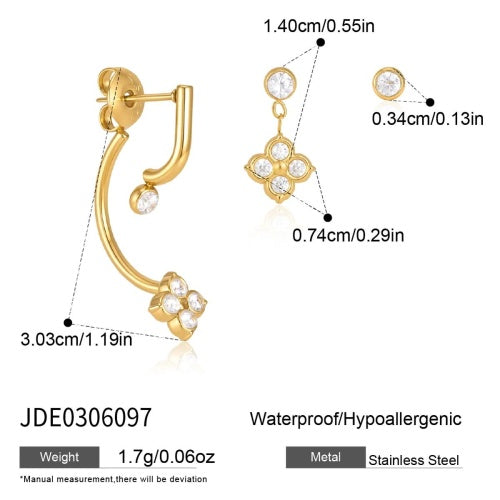 BOUCLES D’OREILLES ACIER REF E0306097