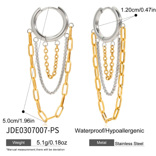 Boucles d’oreilles en acier – E0307007-PS