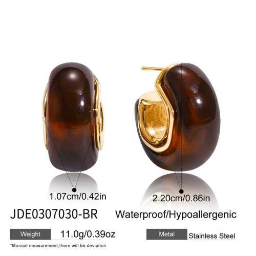 Boucles d’oreilles en acier – E0307030-BR