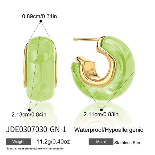 Boucles d’oreilles en acier – E0307030-GN-1