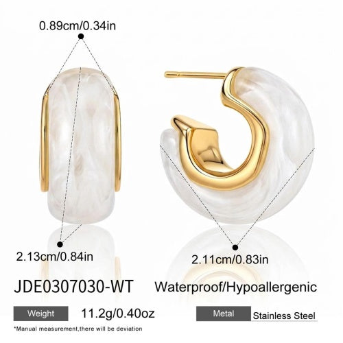 Boucles d’oreilles en acier – E0307030-WT