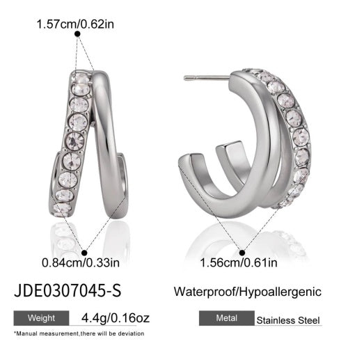 Boucles d’oreilles en acier – E0307045-S