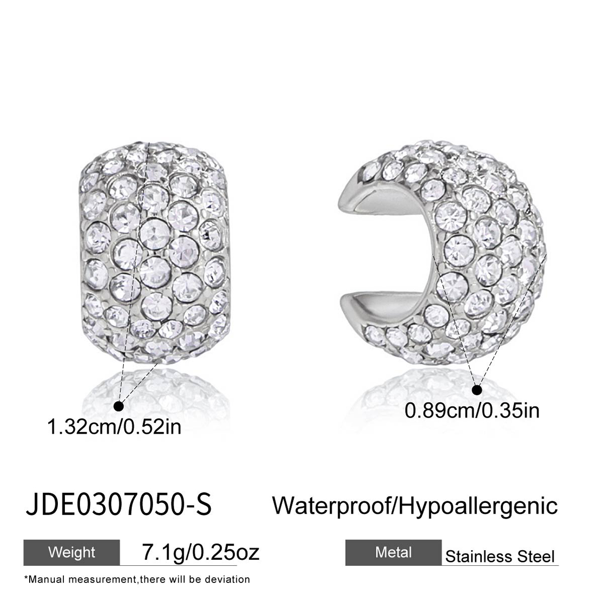 Boucles d’oreilles en acier – E0307050-S