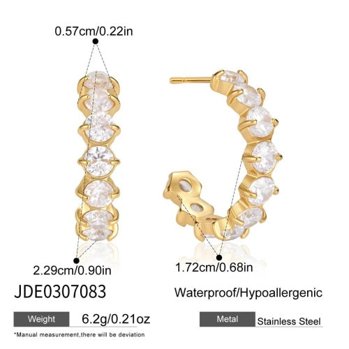 BOUCLES D’OREILLES ACIER REF E0307083