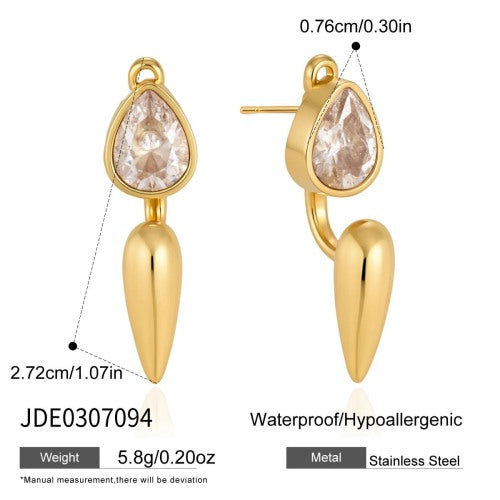 BOUCLES D’OREILLES ACIER REF E0307094