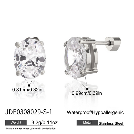 Boucles d’oreilles en acier – E0308029-S-1