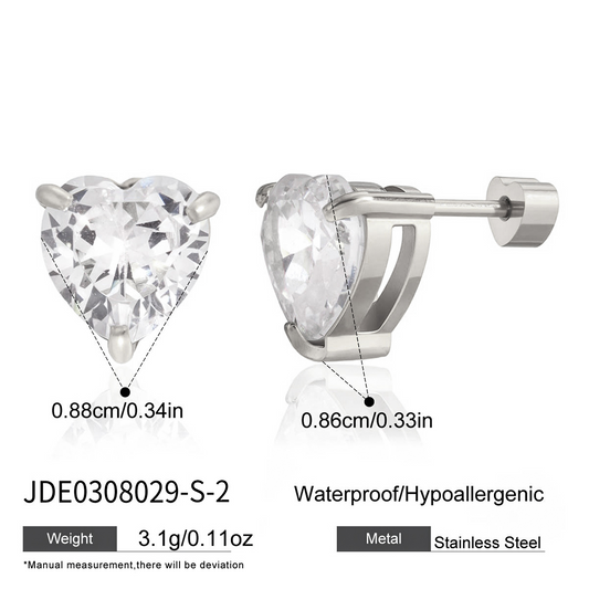 Boucles d’oreilles en acier – E0308029-S-2