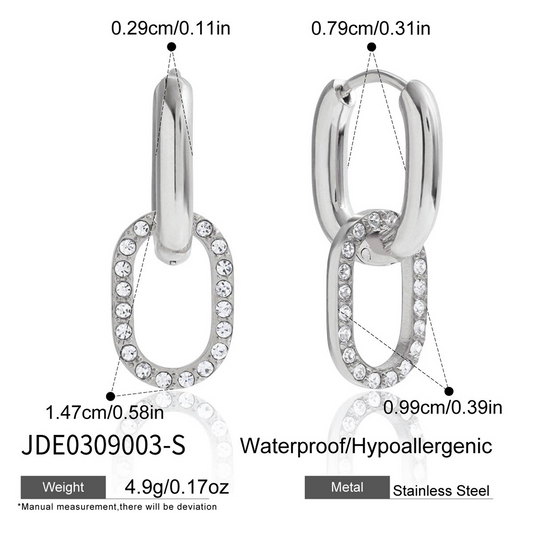 Boucles d’oreilles en acier – E0309003-S