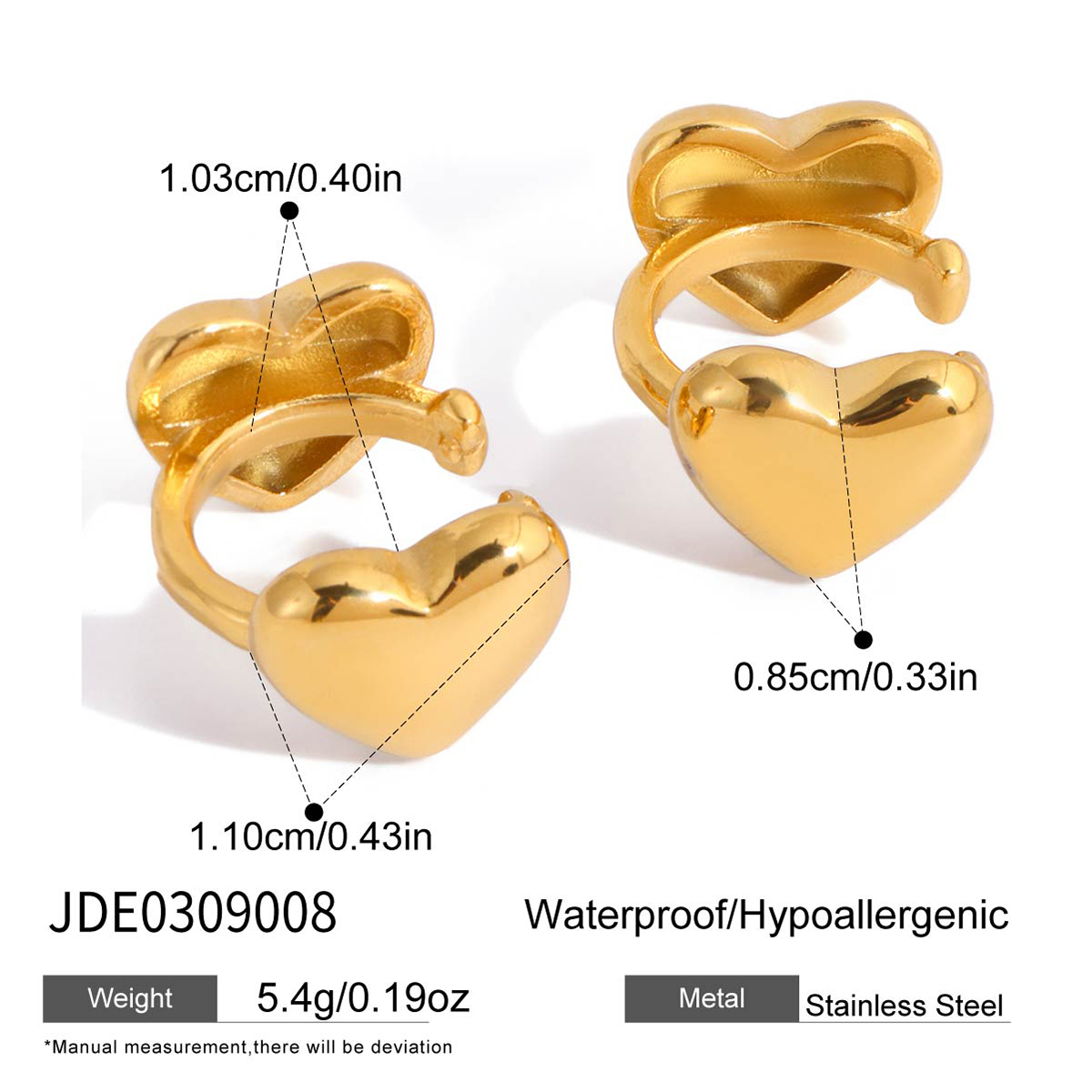 Boucles d’oreilles en acier – E0309008