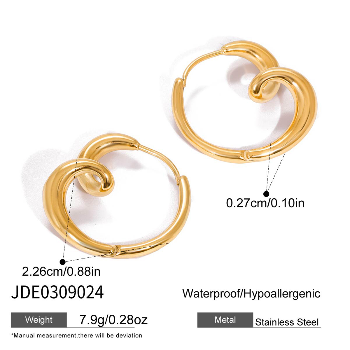 Boucles d’oreilles en acier – E0309024