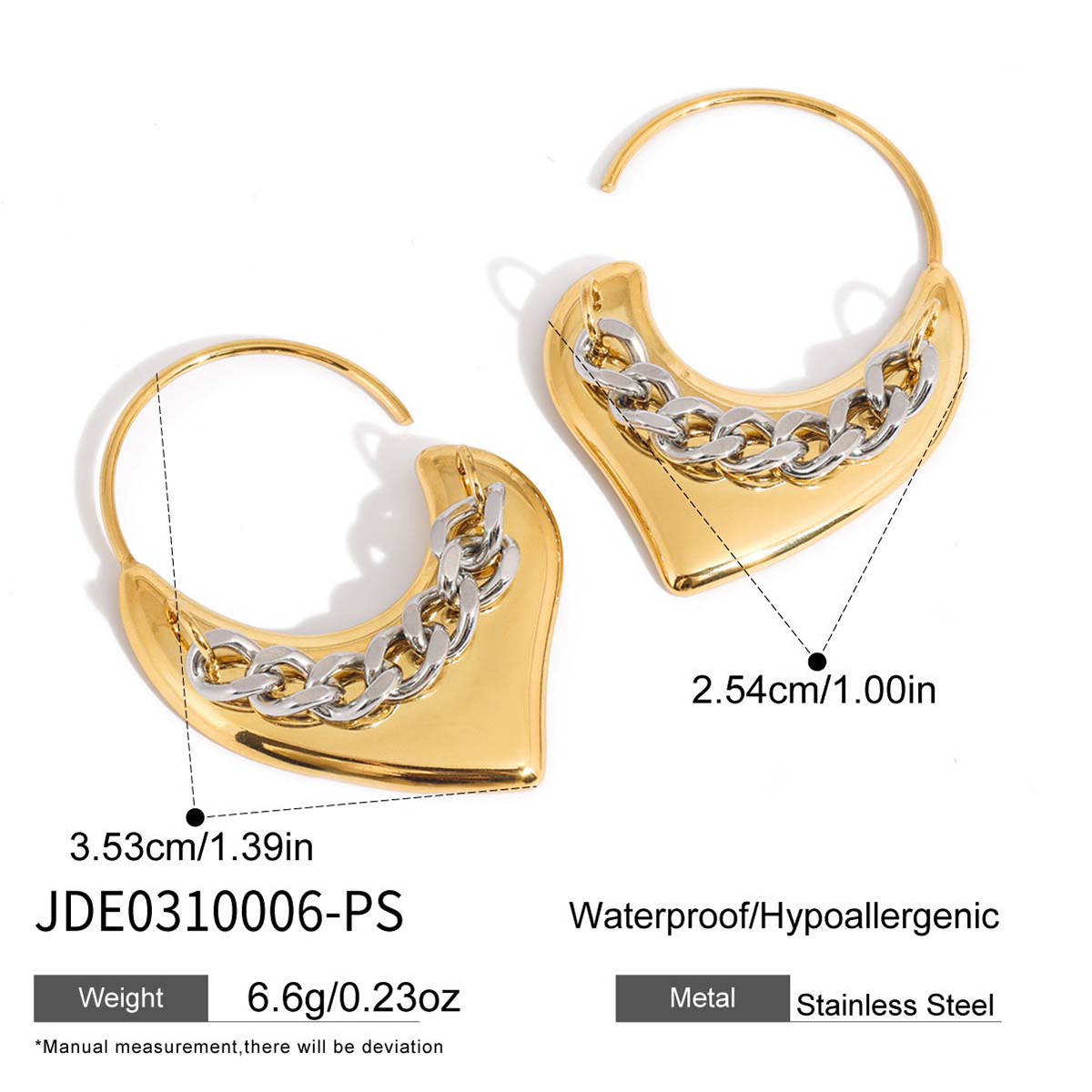 Boucles d’oreilles en acier – E0310006-PS