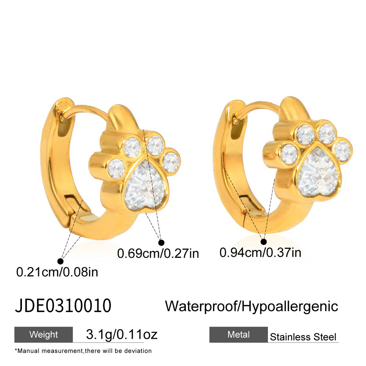 Boucles d’oreilles en acier – E0310010