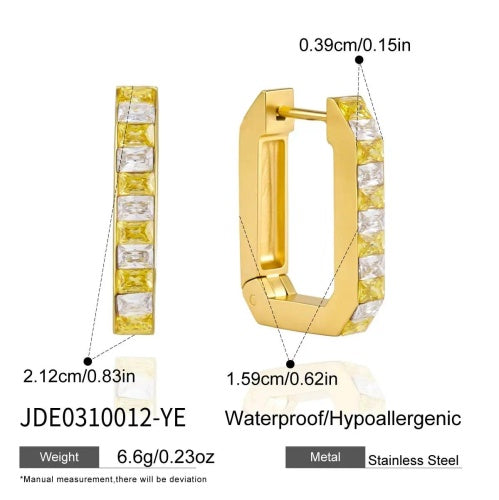 Boucles d’oreilles en acier – E0310012-YE
