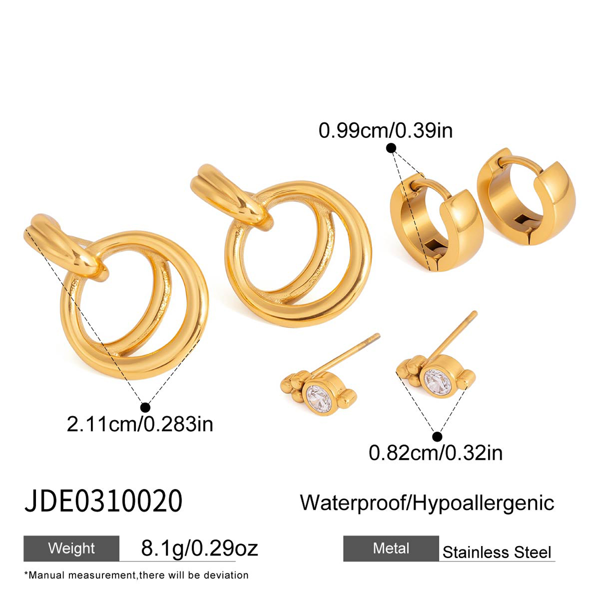 Boucles d’oreilles en acier – E0310020