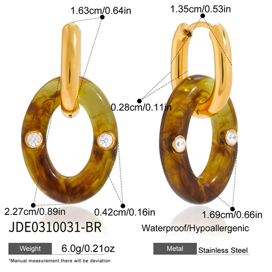 Boucles d’oreilles en acier – E0310031-BR