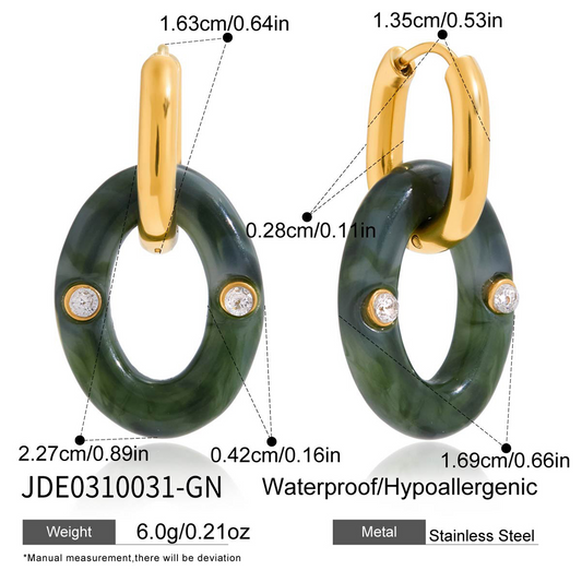 Boucles d’oreilles en acier – E0310031-GN