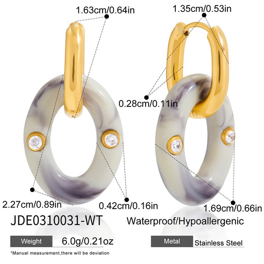 Boucles d’oreilles en acier – E0310031-WT