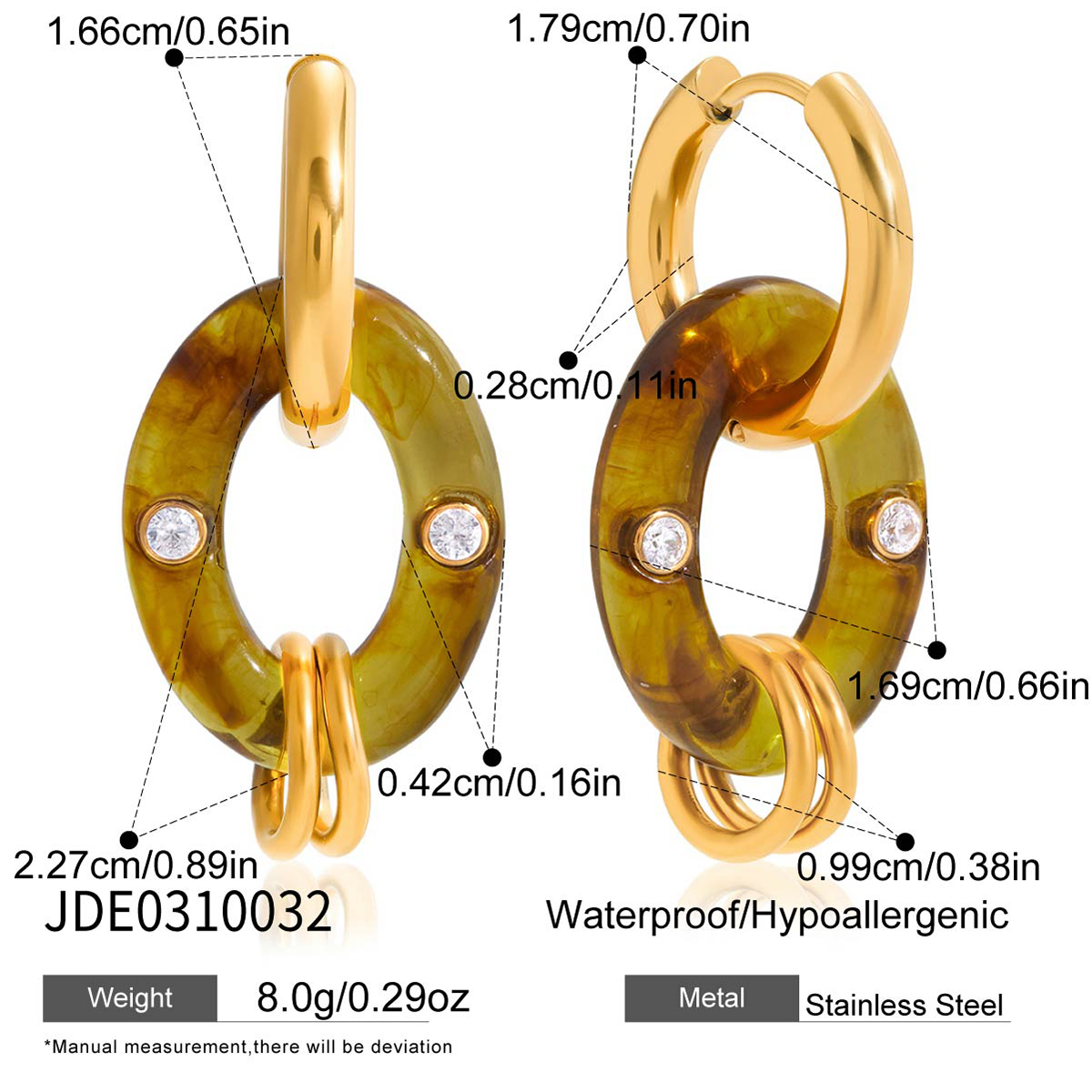 Boucles d’oreilles en acier – E0310032