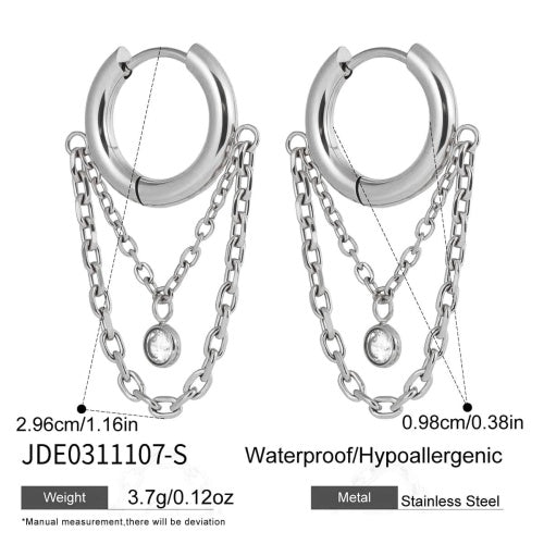 Boucles d’oreilles en acier – E0311107-S