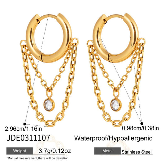 Boucles d’oreilles en acier – E0311107