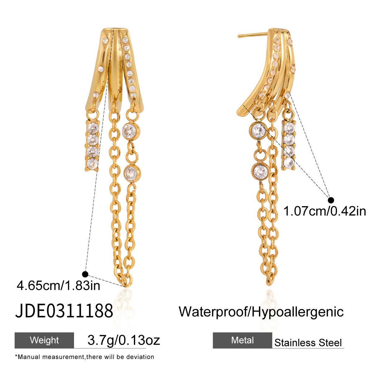 Boucles d’oreilles en acier – E0311188