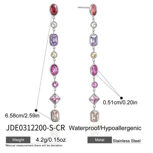 Boucles d’oreilles en acier – E0312200-S-CR