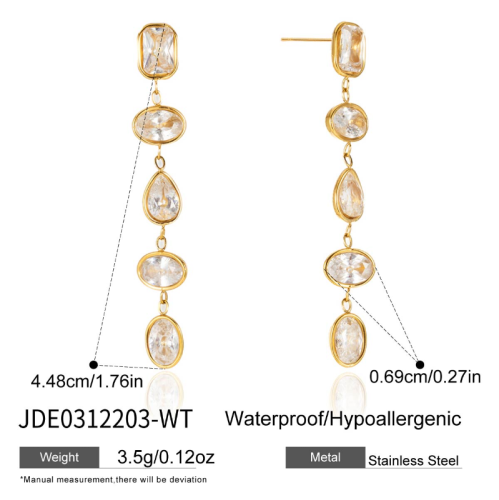 Boucles d’oreilles en acier – E0312203-WT