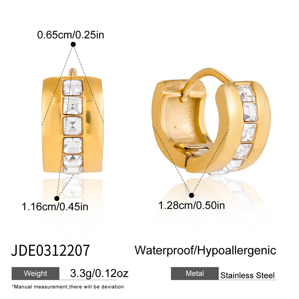 Boucles d’oreilles en acier – E0312207