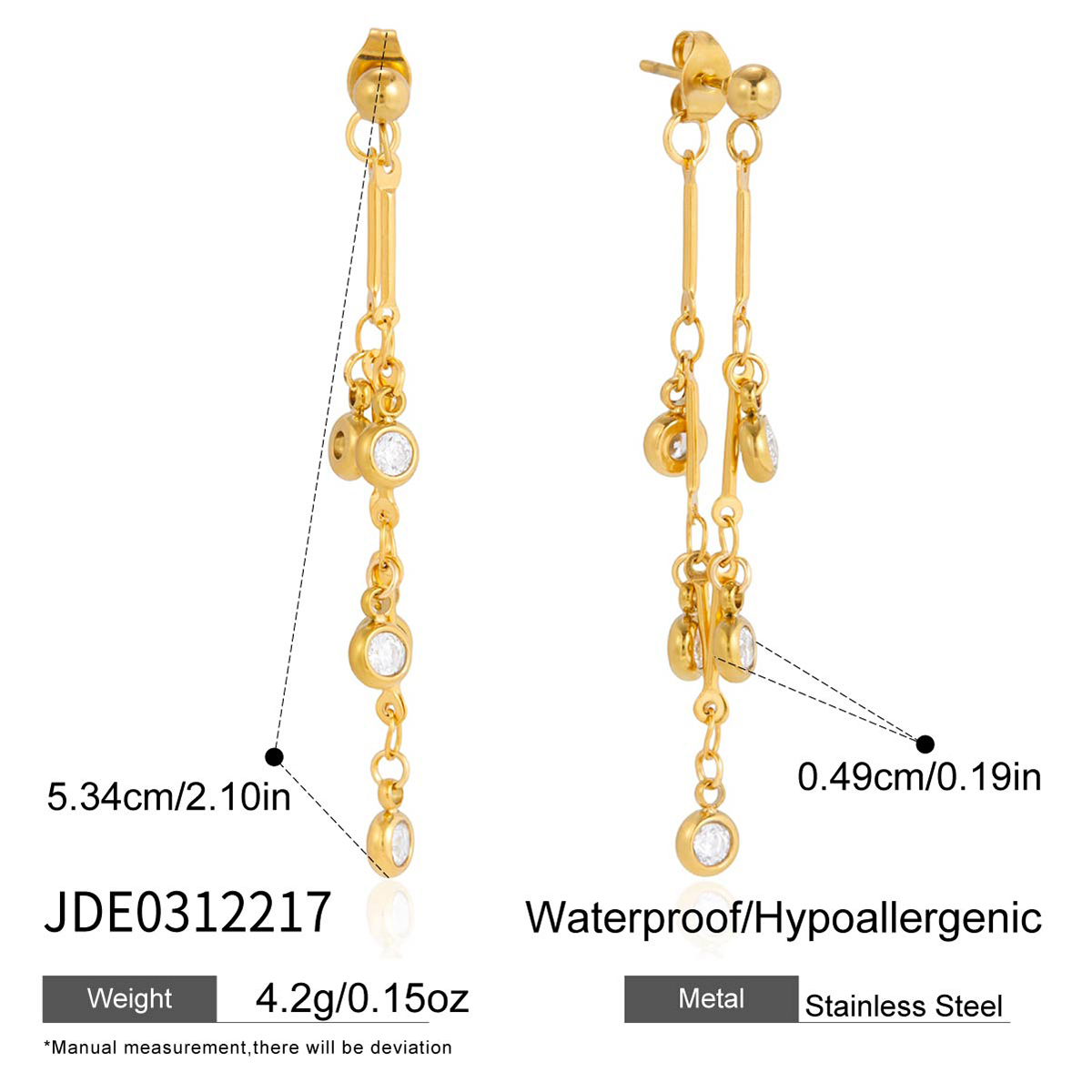 Boucles d’oreilles en acier – E0312217