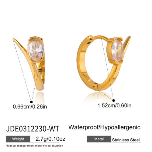 Boucles d’oreilles en acier – E0312230-WT
