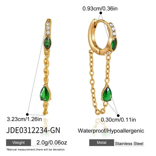 Boucles d’oreilles en acier – E0312234-GN